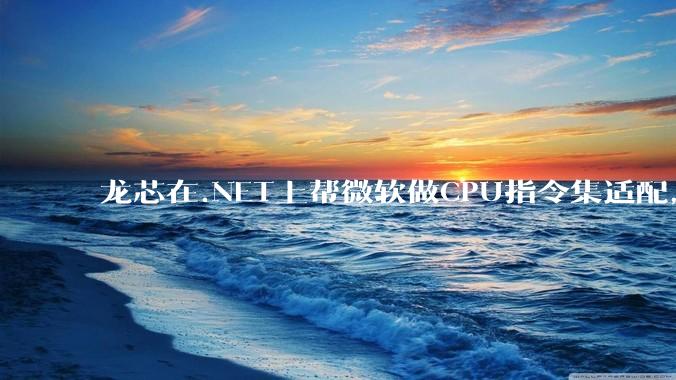 龙芯在.NET上帮微软做CPU指令集适配，为什么到国内.NET开发者这里成了维护龙芯.NET版本?