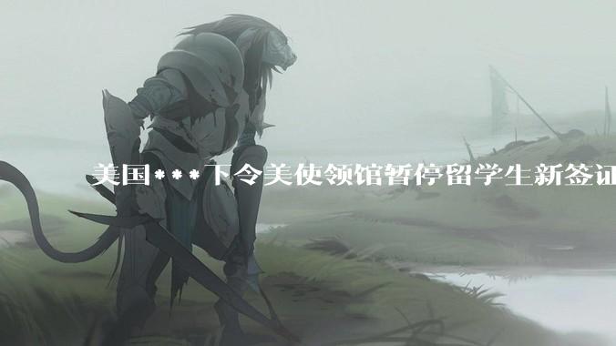 美国***下令美使领馆暂停留学生新签证面谈，将带来哪些影响？美国大学在全球人才竞争中还有优势吗？