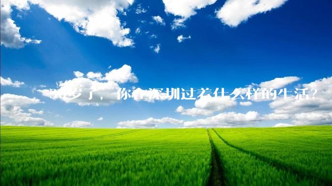 30岁了，你在深圳过着什么样的生活？
